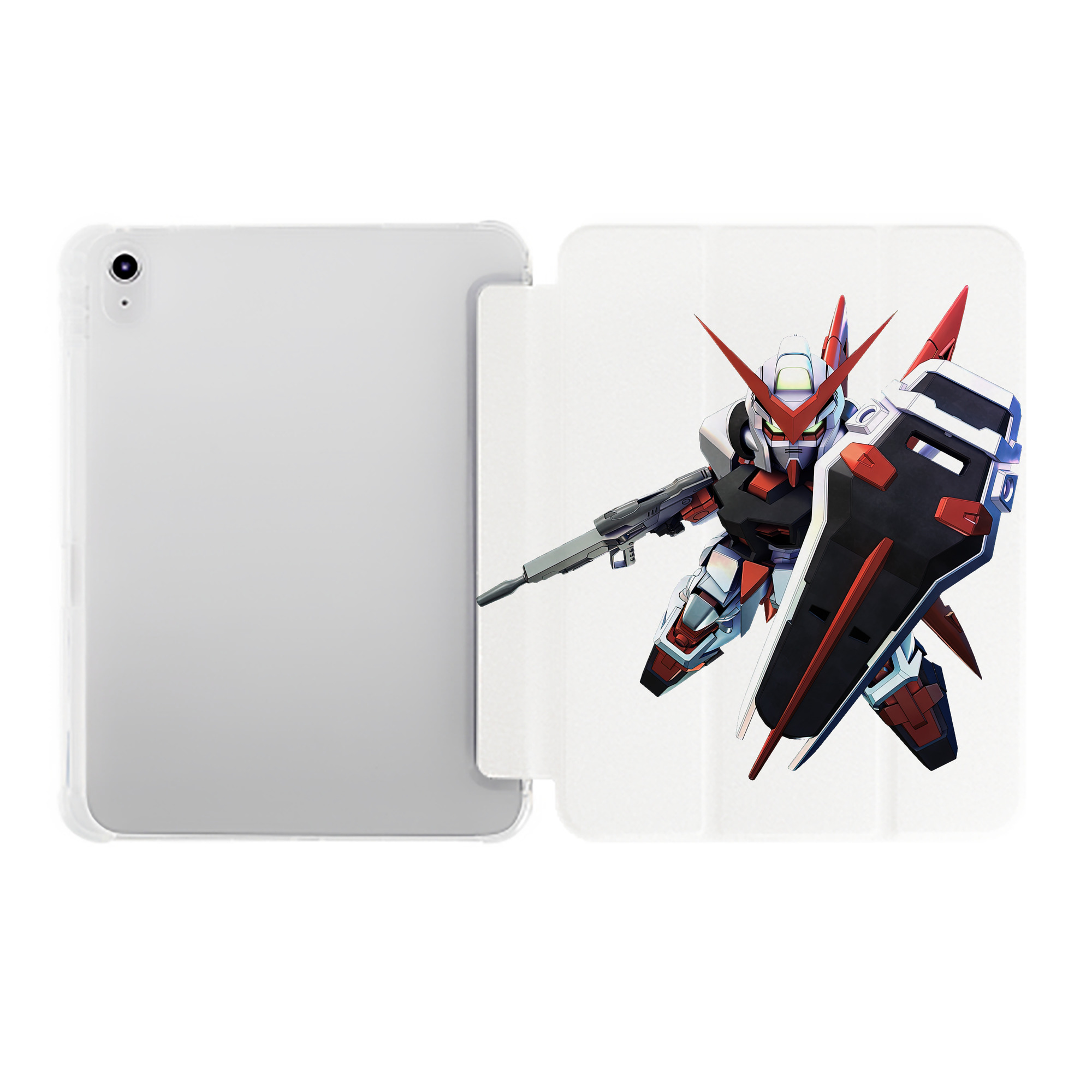 （画像用） 機動戦士ガンダム Mobile Suit Gundam IPad ケース ペン収納付き 三つ折りスタンド PUレザー×シリコン 対応機種9.5/10.5/10.9インチ